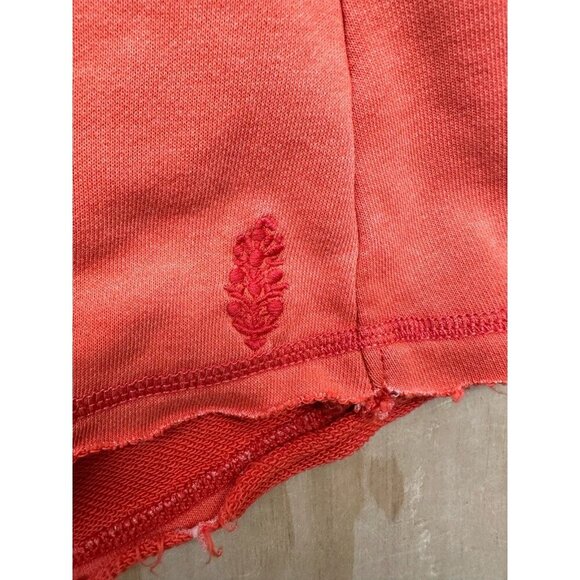 Free People Movement Orange Flame Jersey Womens Shorts L Knit Draw String Sweat - Picture 2 of 8